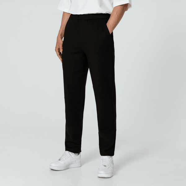 Ponte Jogger Relaxed Tapered Fit Black Pant