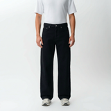 Front view of the Wide Flextech™ Jeans in black with a relaxed wide-leg fit
