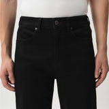 Detail of waistband and pocket construction on the Wide Flextech™ Jeans in black