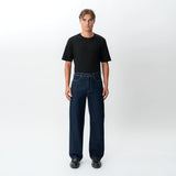 Full-body front view of the Wide Flextech™ Jeans in dark blue