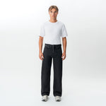 Alternate full-body front view of the Wide Flextech™ Jeans in faded black