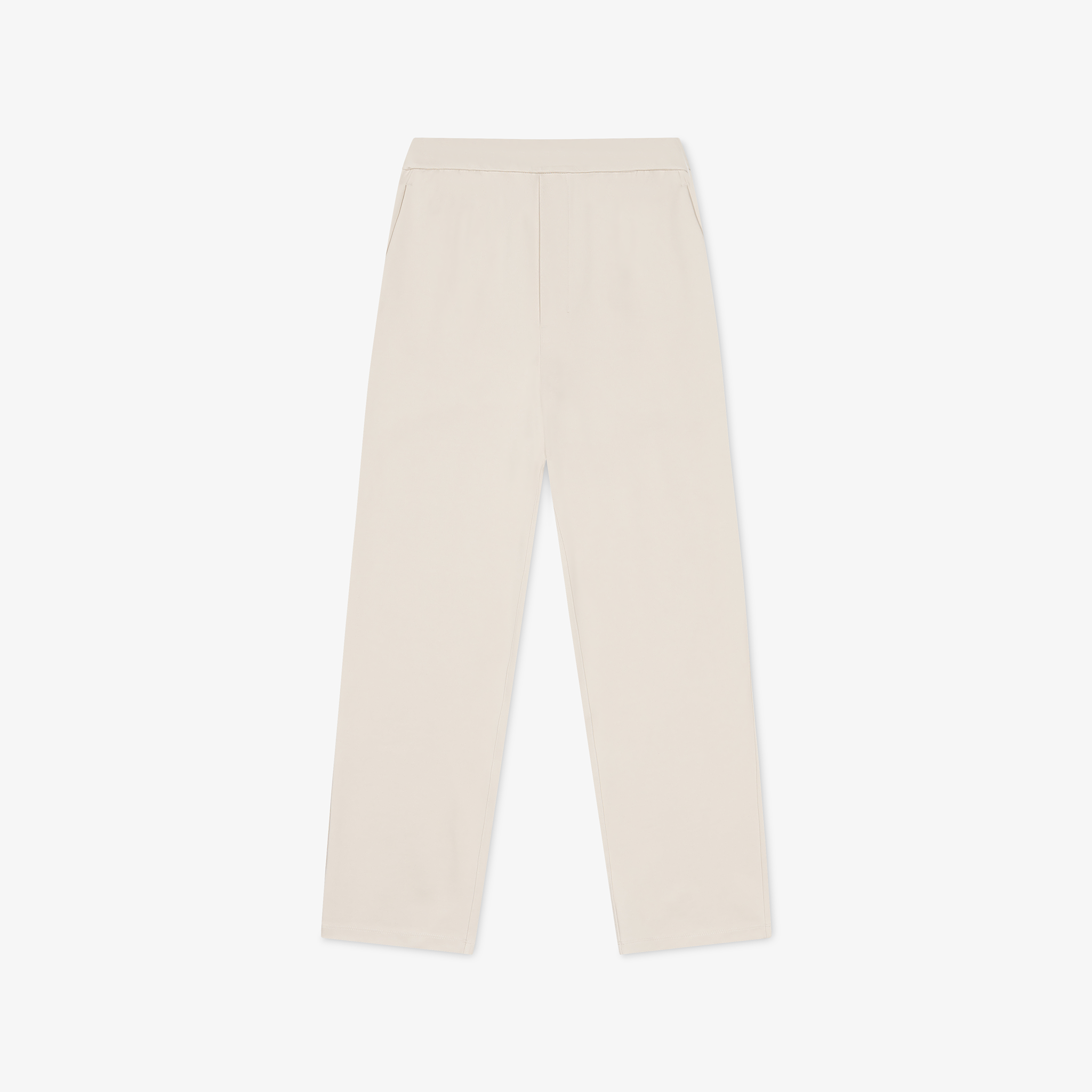Technical flat view of the Socrates Classic straight-leg pant in beige
