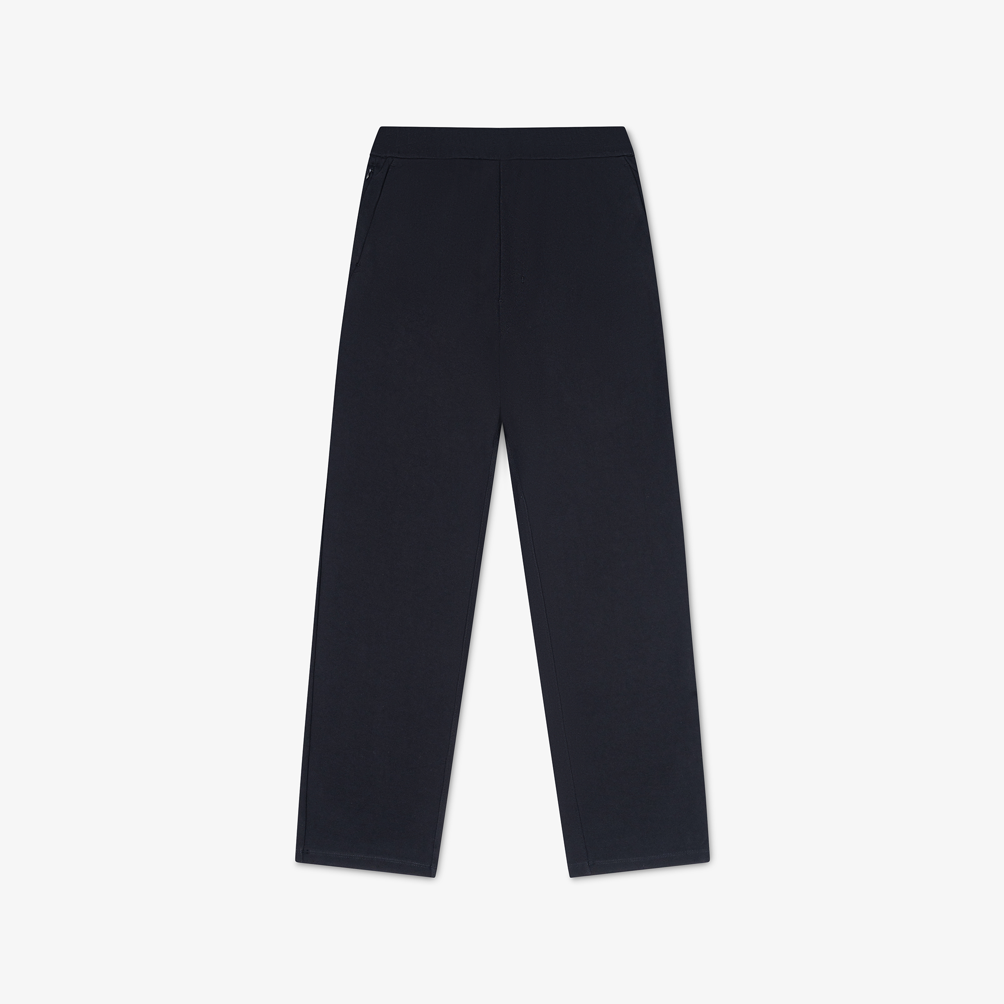 Technical flat view of the Socrates Classic straight-leg pant in black
