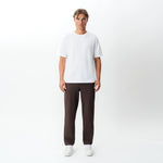 Full-body front view of the Socrates Classic straight-leg pant in brown
