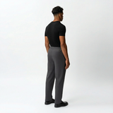 Angled back view of the Socrates Classic straight-leg pant in grey
