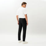 Back view of the Socrates Slim tapered pant in black
