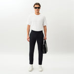 Alternate styled look featuring the black Socrates Slim Pant
