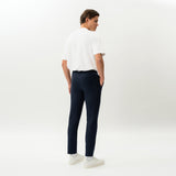Back view of the Socrates Slim tapered pant in navy
