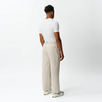 Back view of the Socrates wide-leg pant in beige