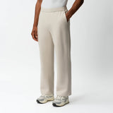 Angled front view of the Socrates wide-leg pant in beige