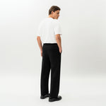 Back view of the Socrates wide-leg pant in black