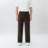 Brown Socrates wide-leg pant by Nothing’s Something with relaxed fit and clean waistband