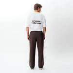 Back view of the Socrates wide-leg pant in brown
