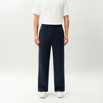 Navy Socrates wide-leg pant by Nothing’s Something with relaxed fit and clean waistband
