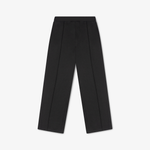 Technical flat view of the black Socrates wide-leg pleated pant